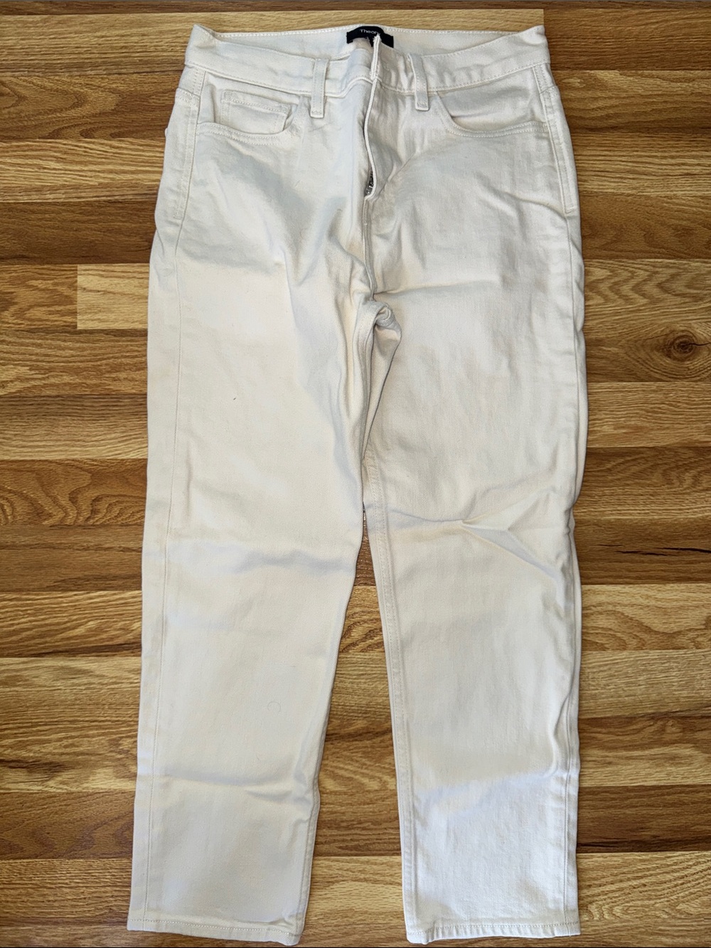 Theory Women's off-White Straight-Leg Jeans